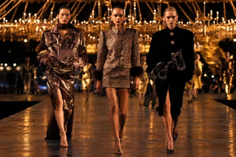 Saint Laurent Turns Paris Gold